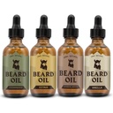 Ulei de barbă Viking pentru bărbați - 0.66 Fl Oz Pack de 4, Vanilla, Sandalwood, Cedarwood & Citrus - promovează creșterea mai completă cu ulei de creștere barbă - Cedarwood Vanilla Scents for Men