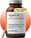 AlgaeCal - Boost de stronţiu, Supliment de calciu natural pentru creşterea densităţii osoase, Citrat de stronţiu 680 mg, Ușor de înghițit pentru sănătatea osoasă și a oaselor, Gluten-Free - 60 Veggie Caps- Made in USA