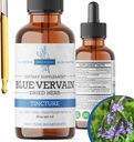 Blue Vervain Herb Organic, Blue Vervain Tincture, Alcool gratuit, Vegan - 2 Fl Oz