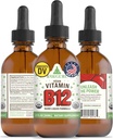 RawGuru Vitamina B12 Supliment lichid - organic Vegan lichid B12 cu urme minerale - Nano-processed antioxidant și suport imunitar supliment Tinctură - 60 Servire picături Vegan pe 60 ml, Pachet de 1