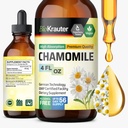 BIO KRAUTTER Mușețel Tinctură - Extract de mușețel - Supliment pentru suport de relaxare și calmare - Alcool și zahăr - Picături Vegan 4 Fl.Oz.