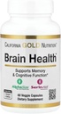 California Gold Nutrition Brain Health cu alfa- glicerofosforilcolină, calciu, fosfor și fosforatidilserină, 60 Capsule vegetale