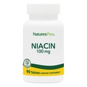 Naturas Plus Niacin - 100 mg, 90 comprimate vegetariene - supliment de vitamina B3 de mare potenta - gluten-free - 90 serviri