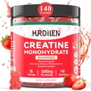 140 Count Creatină Monohidrat Gummies, 5000 mg Creatină Monohidrat Nu Gume de zahăr pentru femei și bărbați cu L-Taurină, vitamina B12 pentru rezistență musculară, Recuperare musculară, Constructor Glute, Boost energie