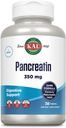 KAL Pancreatin 350 mg, Enzime digestive pentru femei și bărbați, Enzime pancreatice pentru suport digestiv de sănătate, Gluten gratuit, non-GMO, Dezintegrare rapidă, 60-Day Guarantee, 250 Serviri, 250 comprimate