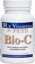 Rx Vitamine Bio-C - Vitamina C pentru câini și pisici - cu Lemon Bioflavonoide pentru Ajutor pentru Alergie - Suplimentul de sprijin imun - Promovează Haina sănătoasă și piele - Supliment comun - 4 oz