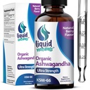 Ashwagandha KSM 66 Drops, 2000mg Aroma naturala Berry - Ashwagandha Suplimente pentru femei, Ksm-66 Ashwaganda Extract pentru suport imun, Performanta, Heart Health - 60 Serviri