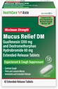 HealthCareAisle Guaifensin 1200 mg Dextrometorfan Hydrobromide 60 mg comprimate cu eliberare prelungită - 42 Conte - Mucus Relief Expectorant și Tuse Suppressant Formulat pentru Congestie toracică