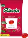 Ricola Cherry Ghroat picături, 45 Conte, picături de zi cu zi pentru gât delicios Reîmprospătare, Anestezic Oral, aroma natural