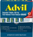 Advil Ibuprofen, 200 mg, 2 Conte (Pachet de 50)