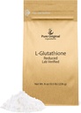 INGREDIENTE ORIGINALE L-Glutatione pulbere (8 oz) redus, întotdeauna pur, Lab Supliment verificat