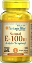 Puritan's Pride Vitamina E-100 ui 100% Natural 100 Softgels