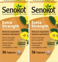 Senokot Extra Putere Laxativ natural legume pentru ajutor blând peste noapte constipație ocazională, 36 Conte (Pachet de 2)