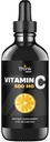 Vitamină lichidă C - doză mare - picături de vitamina C - pentru adulţi şi copii - 500 mg - VIT lichid C - non OMG - Supliment lichid vitamina C (4 fl oz 120 ml)