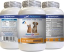 Dog Eye Vitamine - PET Eye Health Complex - Câini și pisici - Suportă viziune oculară - astaxantina pentru câini, Ochi Vision Suplimentul pentru câini și pisici, Sănătatea ochilor Vitamine Lutein și zeaxantină 1Bot 60Tabs