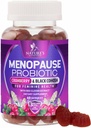 Menopauza Suplimente pentru femei - 3 Miliarde CFU Menopauza Naturala Menopauza Ajutor pentru Flashuri usoare si transpiratii nocturne, PH, Suport Vaginal pentru Sănătate Probiotice pentru Femei Gummy, Supliment Probiotic - 60 Gume