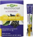 Natura's Way Nature's Way Sambucus Soothing Elderberry Hot Drink Mix, with Vitamina C & Echinacea, 10 Count, Honey Lemon-Berry Flavored, 10 Count (Pachet de 12)