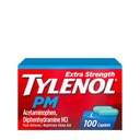 Tylenol PM Extra Putere Durere pe timp de noapte Relieiver & Caplete de ajutor pentru somn, 500 mg Acetaminofen & 25 mg HCl difenhidramina, Relief for Nighttime Aches & Pains, Non-Habit Forming, 100 ct
