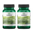 Swanson Ultimate Ashwagandha KSM-66 - Herbal Supplement Supporting Healthy Stress Levels & Relaxation - Natural Formula pentru a promova un calm și relaxat Mindset - (60 Veggie Capsule, 250mg Fiecare) (2 ambalaj)