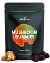 KIKI Green Mushroom Gummies cu Coama Leului și 9 Adaptogen Superfoods Blend - Chaga, Red Reishi, Cordyceps, Shiitake, Black Fungus 