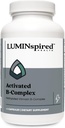 LUMINSPIRED Health Actived Vitamina B Complex cu vitamina C & Biotina, Toate suplimentele alimentare de vitamina B pentru suport imunitar, Metabolism, Antioxidant, Mood & Energy, Gluten Free, Vegan - 90 Counts