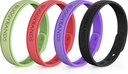 Brăţări pentru ţânţari, 4 pachete Silicon Tosquito Bands repelente cu DEET gratuit, naturale şi impermeabile Brande pentru copii şi adulţi, Outdoor Traveling Protection (Black&Red&Purple&Green)