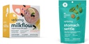 UpSpring Stomac Settle picături, mentă Aromă, 28 Ct + Milkflow Alaptare Suplimentul de băuturi Mix cu Moringa & Binecuvântat Thistle, Nu Fenugreek 