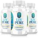 laboratoare de rize - LivPure Powered by Nature - Formula avansată - Pure Supliment Supliment alimentar pentru suport hepatic, Extra Putere, Vegan, pastile functie hepatica (180 capsule)