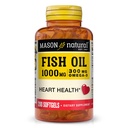 MASON NATURAL Omega,3 Fish Oil, 200,Day Supply, 1000mg cu EPA și DHA pentru sprijin comun, Softgel Pills