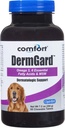 Kala Health Comfort DermGard Skin and Coat Supplement for Dogs, 60 Count, Supports Healthy Skin, Shiny & Reduce Excesive Shedding, Contine MSM, Fish Oil & Omega 3, 6 și 9 acizi grași esențiali