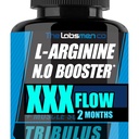 L Arginine Nitriți Suplimente cu oxid de azot pentru bărbați - soția fericită, Nopți fericite ajută la creșterea fluxului sanguin Circulație, pompa musculara Pre Antrenament, Rezistență masculină w/Tribulus - 2 Mons