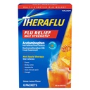 Theraflu Max Putere Ziua Medicina gripala pentru Flu Symptom Relief cu Acetaminofen si Dextrometorfan HBR, Honey Lemon Flavored - 6 Pachete pulbere