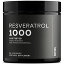 Ultra mare potenta Terta parte testat Trans Resveratrol 1000mg - 98% Pure, extrem de purificate şi Biodisponibile - Resveratrol extract rădăcină - 60 capsule