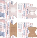 Sinmoe 100 piese tesatura flexibil Bandaje adezive Knuckle și Bandaje Fingertip Variety Pack pentru Wound Care Bulk Pack pentru truse de prim ajutor în 2 Dimensiuni, 3 x 1.5 Inch, 1.8 x 2 Inch (maro)