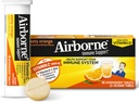 Vitamina C 1000mg (per servire) - Comprimatele Zesty Orange Efervescent Airborne (36 număr într-o cutie), Suplimentul de suport imunitar fără gluten cu vitamine A E, ZINC, Seleniu, Echinacea & Ginger