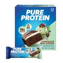 Baruri de proteine pure, proteine mari, gustări nutritive pentru a sprijini energia, zahăr scăzut, gluten gratuit, ciocolata menta Cookie,1.76oz, 12 Conte (Packing May Vary)