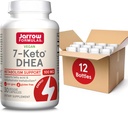 Jarrow Formulas 7-Keto DHEA 100 mg, Supliment alimentar pentru acid gras și Carbohidrat de suport metabolic, 30 Capsule vegetale, 15-30 zile de aprovizionare, pachet de 12