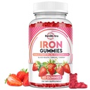 Gume de fier - cu calciu, zinc, Folate & Vitamina B12, C,B6 pentru adulți și copii - Blood Builder și suport energetic pentru deficit de fier, anemie, Vegan - 60 Gume