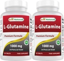Cele mai bune naturale L-Glutamine 1000 mg 180 comprimate (180 număr de comprimate (pachet de 2))