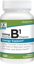 Alegerea calității Vitamina B1 Tiamin 100 mg suport energetic, funcția sistemului nervos, & Creier sănătate suplimente de vitamine, 100 sticle conte