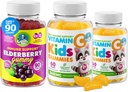 DR. MORITZ Vitamina C Gume și gume de soc pentru copii și adulți - Suport imun Vitamine Gummy low-Sugar masticabile pentru copii mici - Supliment alimentar vegetarian Gelatină-gratuit pentru copii