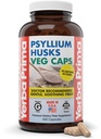 Yerba Prima Psyllium Husks Veg Caps, 400 capsule (625 mg) - Vegan, Non-GMO, Gluten Free, Colon Cleanser, Daily Fiber Supplement for Gut Health & Regularity
