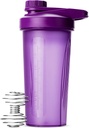 Mr. Pen-Sticle Shaker pentru amestecuri de proteine cu capac Twist, 28 oz, Purple Proteine Shaker Sticla cu bila Wisk sârmă, Mixer Sticla