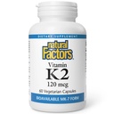 Factori naturali, vitamina K2 120 mcg, susţine sănătatea osoasă şi vasculară, 60 capsule