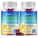 Gumiile de mentă ale Sfântului Ioan 600mg, 3 din 1 Suplimente Organice Herbal pentru Relief Stres, Suport Sistem Nervos, cu extract Ashwagandha & Holy Basil pentru Adulţi & Copii, Non-GMO, Vegan, 120 ct.