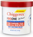 Chiggerex 2X Power First Aid Mediced Ointment for Chiggers, Mosquito Bites, Ticks and Bug Bite Relief with Aloe Vera & Chamomile, 6 oz