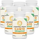 1000 mg CoQ10 Ubichinol lipozomal, 360 Vegan Softgels, supliment Ubichinol CoQ10 de înaltă absorbţie, forma activă antioxidantă de Coenzima Q10 pentru funcţia cardiacă şi producţia de energie
