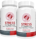 Silver Fern Stress Complex Supplement - cu Cafeina - Somn, Îngrijorare, Mood & More - cu Saffron Supplements, L-Theanină Supliment, și Myo-inozitol - Natural Stressure Supplement (Pack o 2)