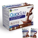 Quick Slim Masă de schimb Shake pentru pierderea in greutate, 30 Serviri, 20g Proteina, 27 Vitamine & Minerale, Fibră dietetică, Carb scăzut, Gluten gratuit (Ciocolata dublu, 30 Sachete)