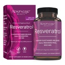 Reservage Beauty, Resveratrol 500 mg, Supliment antioxidant pentru inima si sanatate celulara, Suporturi Sistemul de imbatranire sanatoasa si imune, Paleo, Keto, 30 Capsule